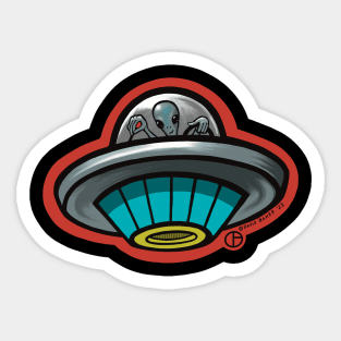 Hot Rod UFO Sticker